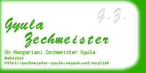 gyula zechmeister business card